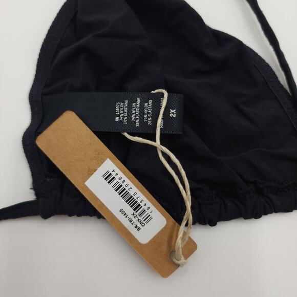 SKIMS Micro Cording String Triangle Bralette in Onyx Size 2X - Picture 6 of 6